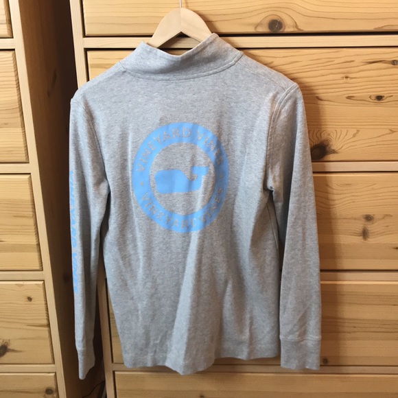 Vineyard Vines 1/4 Gray Snap Button Pullover Size XS - Picture 9 of 10